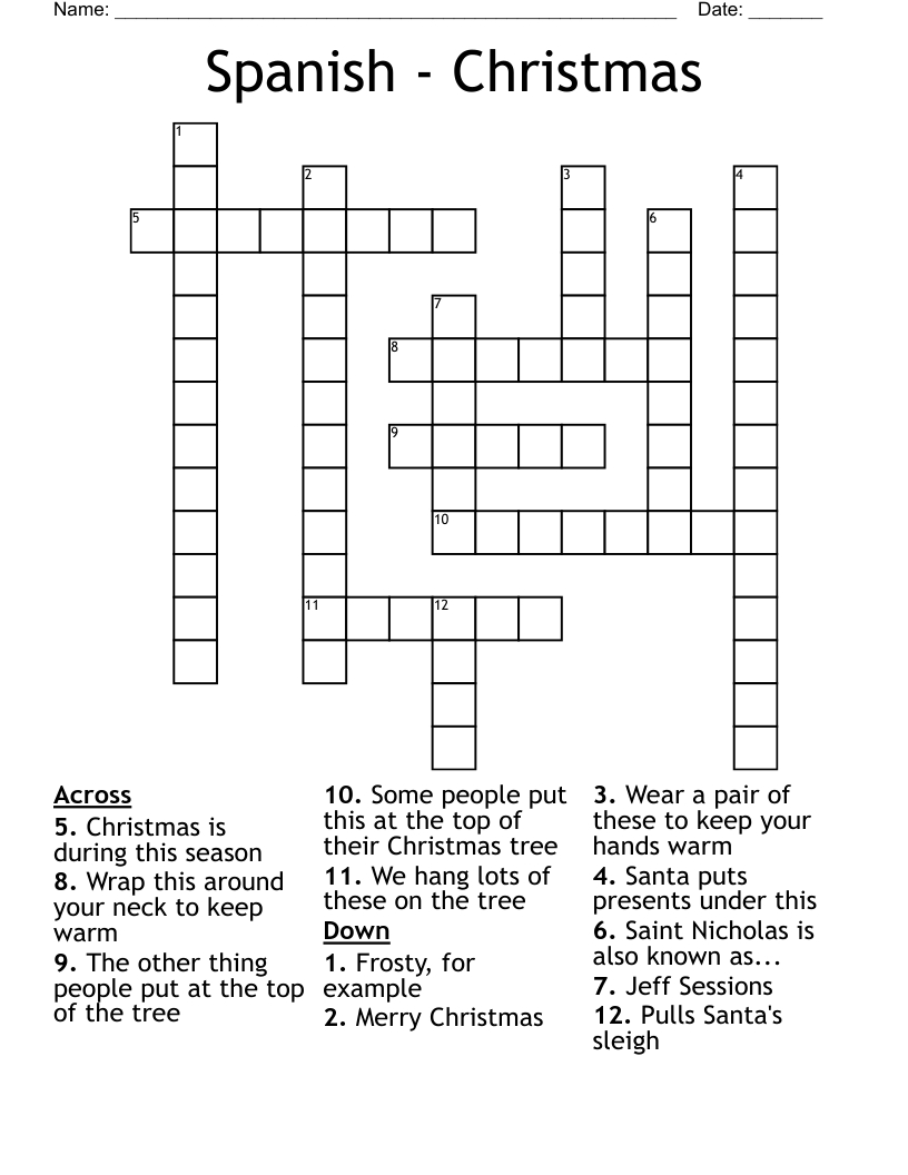 spanish christmas crossword wordmint within spanish christmas crossword puzzle Spanish - Christmas Crossword - Wordmint within Spanish Christmas Crossword Puzzle
