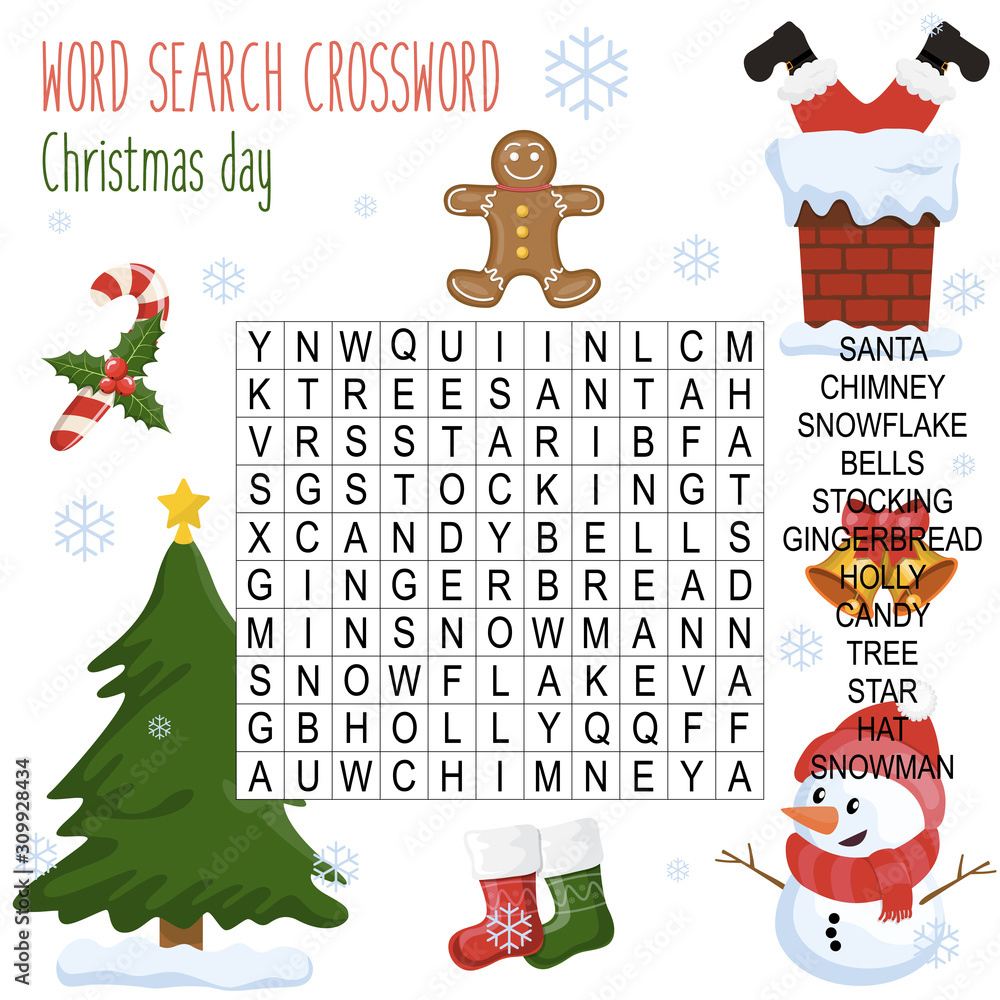 stock vektorgrafik easy word search crossword puzzle christmas throughout christmas crosswords for kids Stock-Vektorgrafik „Easy Word Search Crossword Puzzle 'Christmas throughout Christmas Crosswords For Kids