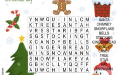 Stock-Vektorgrafik „Easy Word Search Crossword Puzzle 'Christmas with Christmas Word Crossword Puzzle