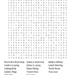 Twelve Days Of Christmas Crossword   Wordmint With Regard To 12 Days Of Christmas Crossword Puzzle