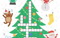 Vector Christmas Crossword Puzzle For Kids. Simple Quiz With regarding Christmas Tree Variety Crossword Clue