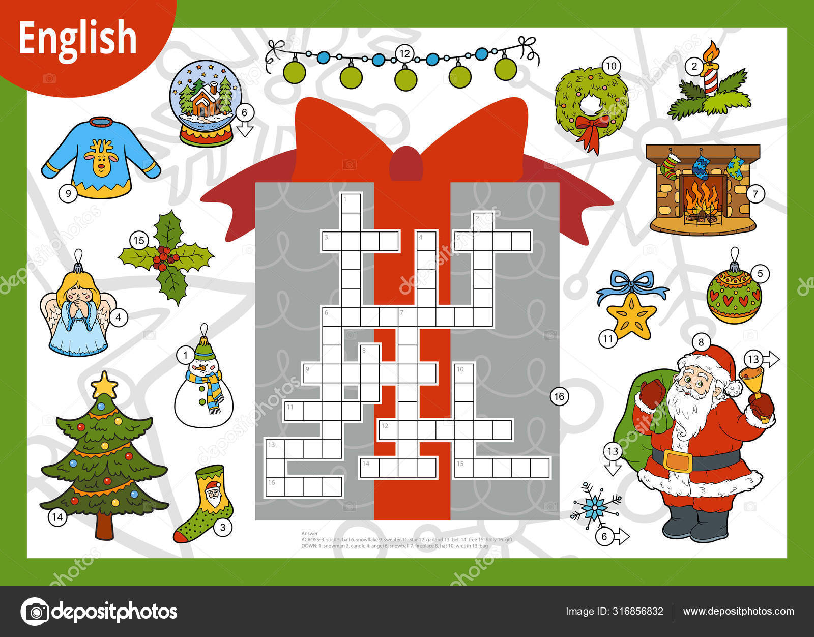 vector crossword in english education game for children santa regarding christmas crossword puzzle education com Vector Crossword In English, Education Game For Children. Santa regarding Christmas Crossword Puzzle Education.com
