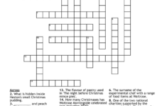 Waitrose Christmas Crossword - Wordmint with regard to Popular Christmas Night Dessert Crossword