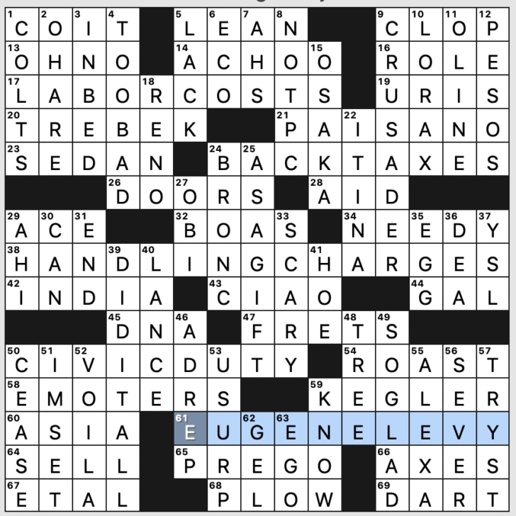 Felt in the Christmas Spirit Crossword Felt in the Christmas Spirit Crossword