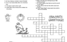 Wintery Crossword • Beeloo Printable Crafts And Activities For Kids inside Crossword Clue Christmas Travelers