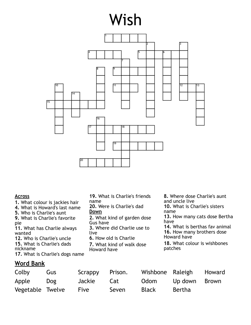 wish crossword wordmint throughout white christmas wish crossword Wish Crossword - Wordmint throughout White Christmas Wish Crossword