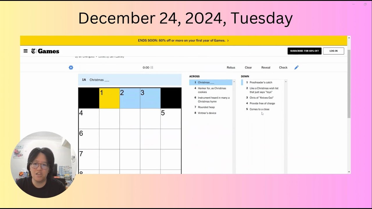 Wordle, The Mini, Plusword, And Keyword | December 24, 2024 with regard to Hanker For As Christmas Cookies Crossword