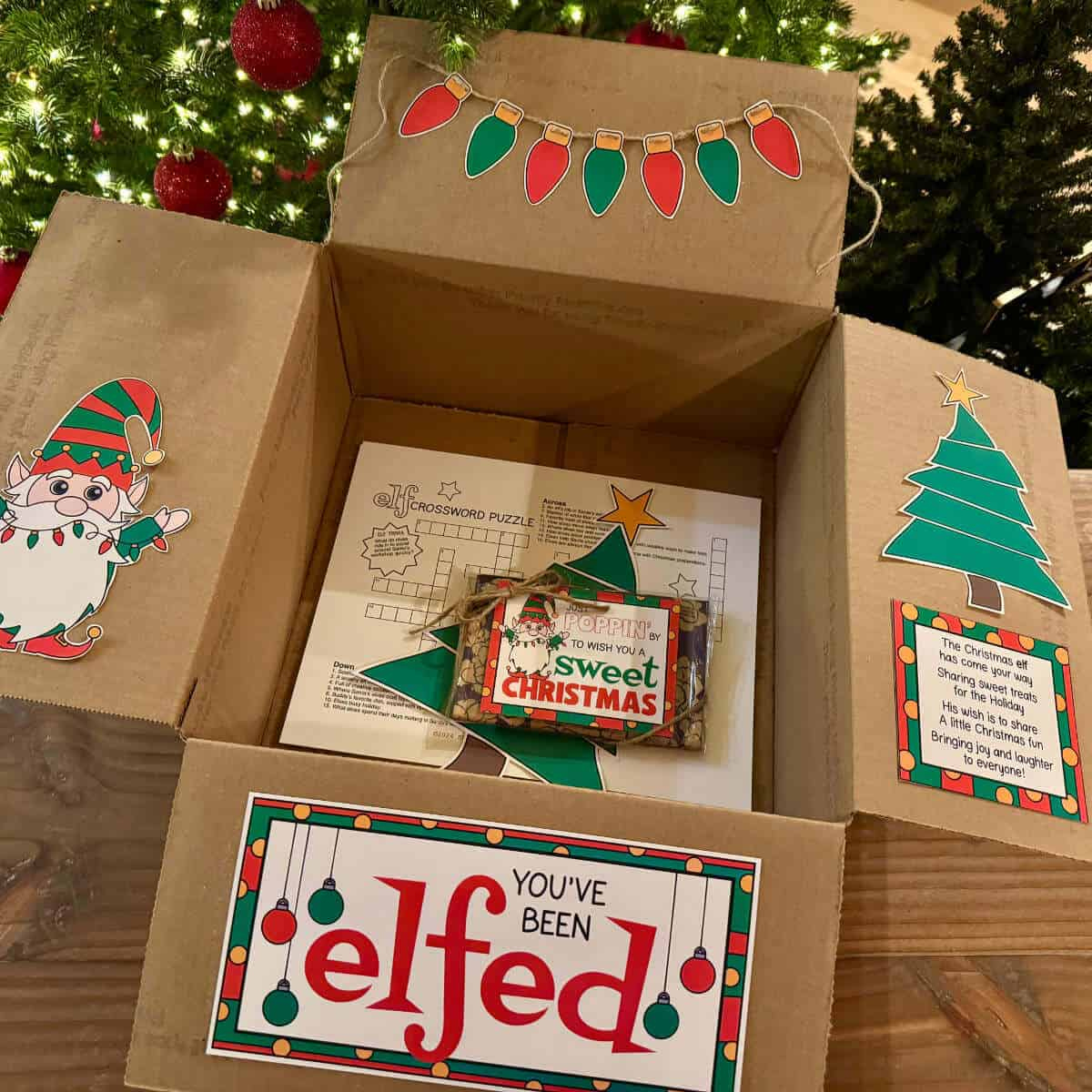 You&amp;#039;Ve Been Elfed Care Package Printables - Sunshine And Rainy Days in Sweet Treat in a Christmas Poem Crossword Clue