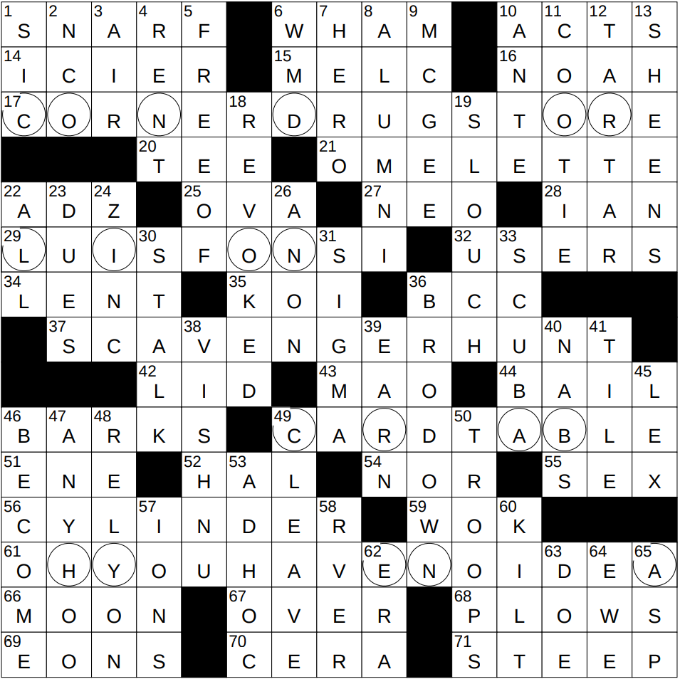 0121 25 Ny Times Crossword 21 Jan 25 Tuesday