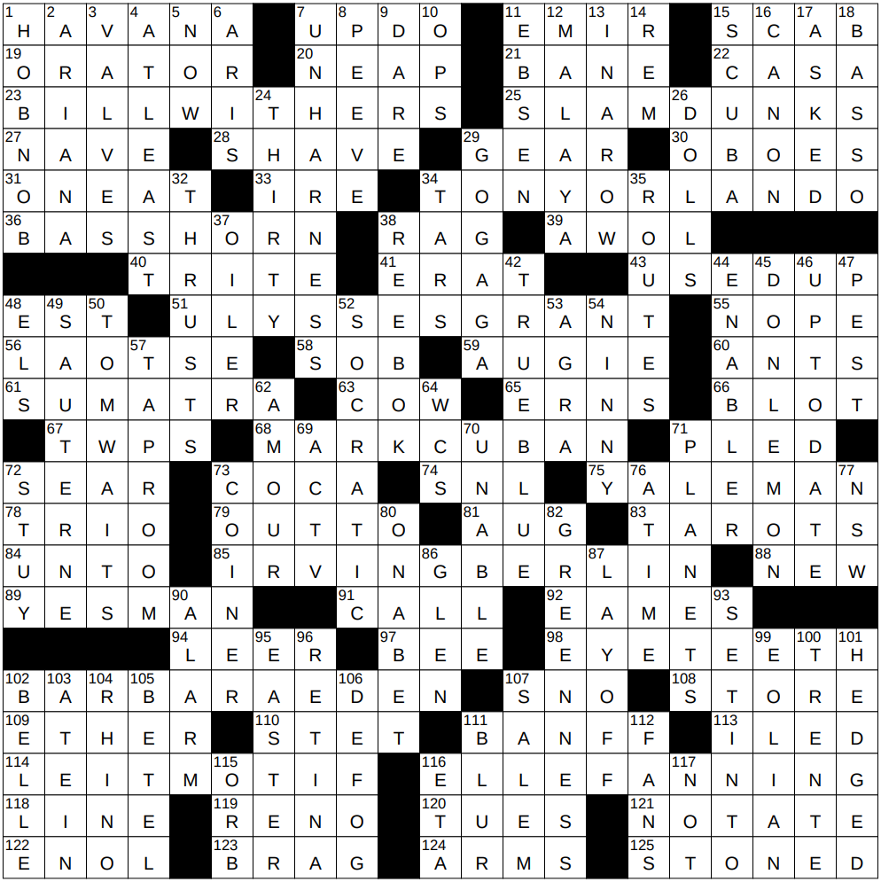 0907 25 Ny Times Crossword 7 Sep 25 Sunday
