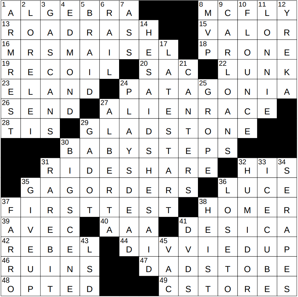 1004 25 Ny Times Crossword 4 Oct 25 Saturday
