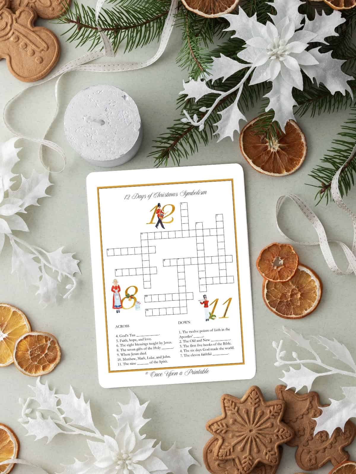 12 Days Of Christmas Crossword Puzzles