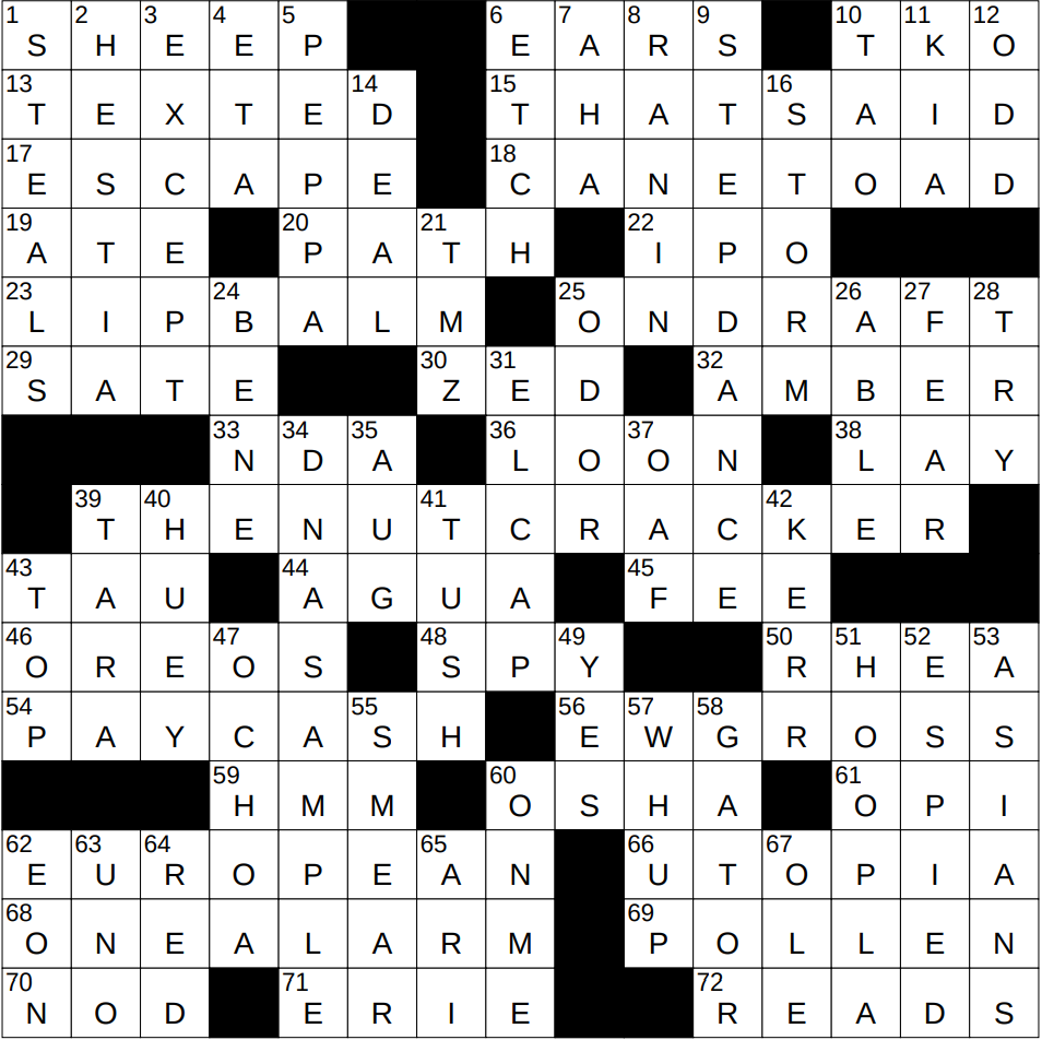 1224 24 Ny Times Crossword 24 Dec 24 Tuesday