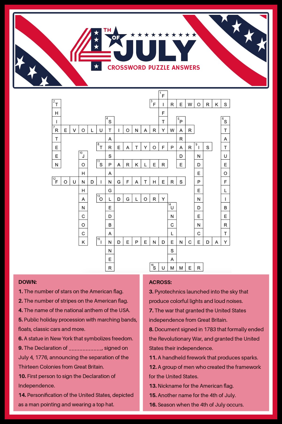 printable usa crossword puzzles