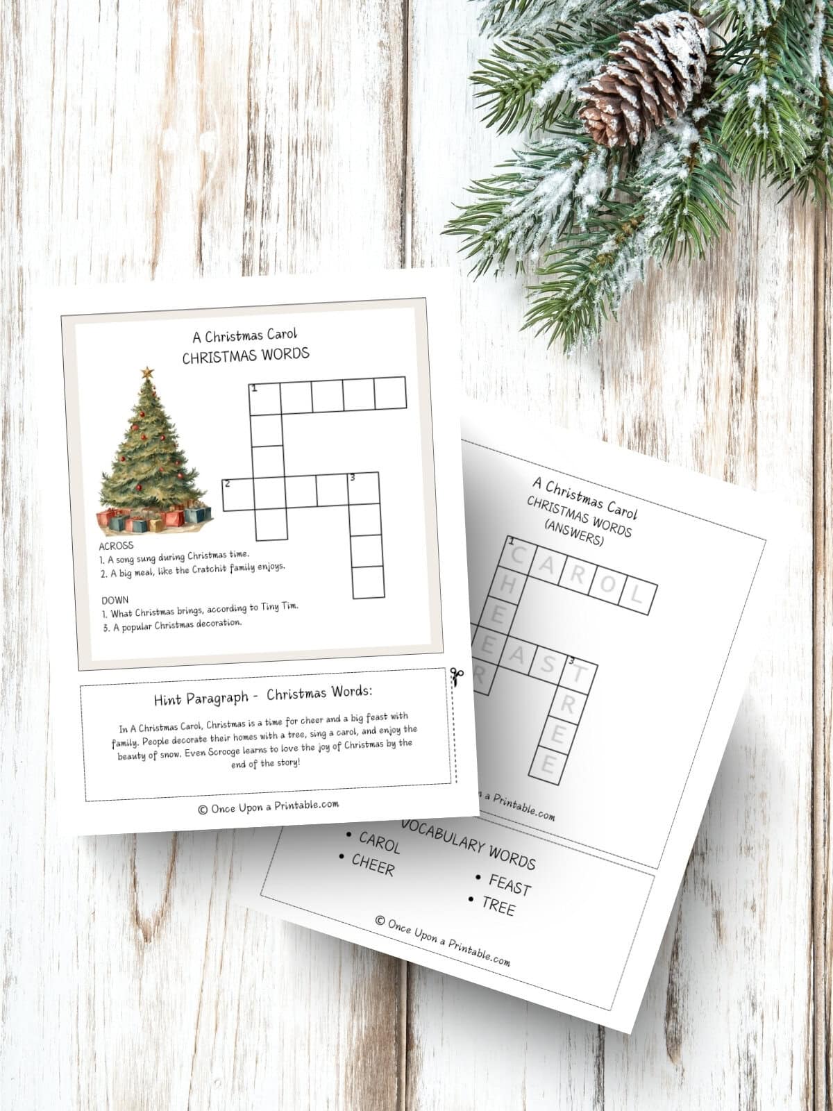A Christmas Carol Crossword Puzzles