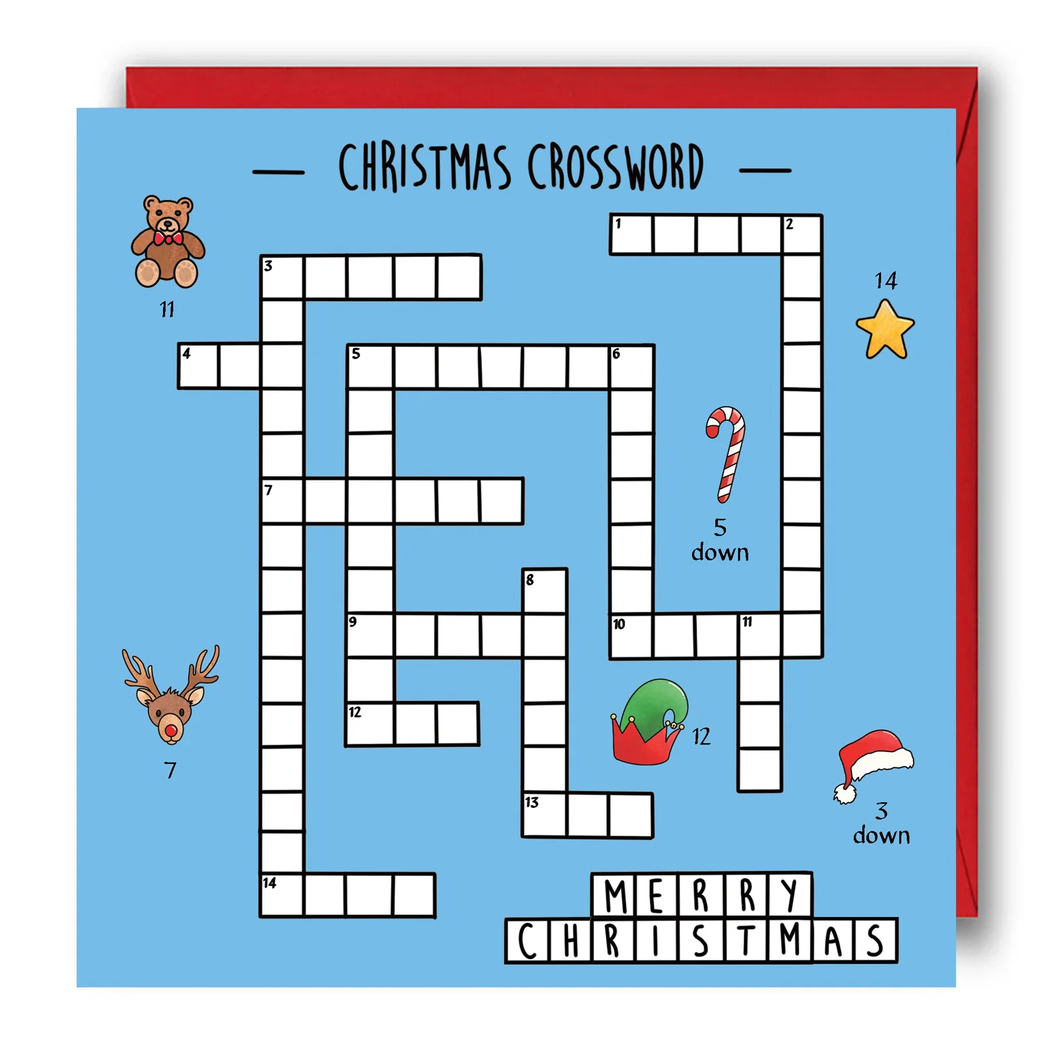 Activity Christmas Card Christmas Crossword 1
