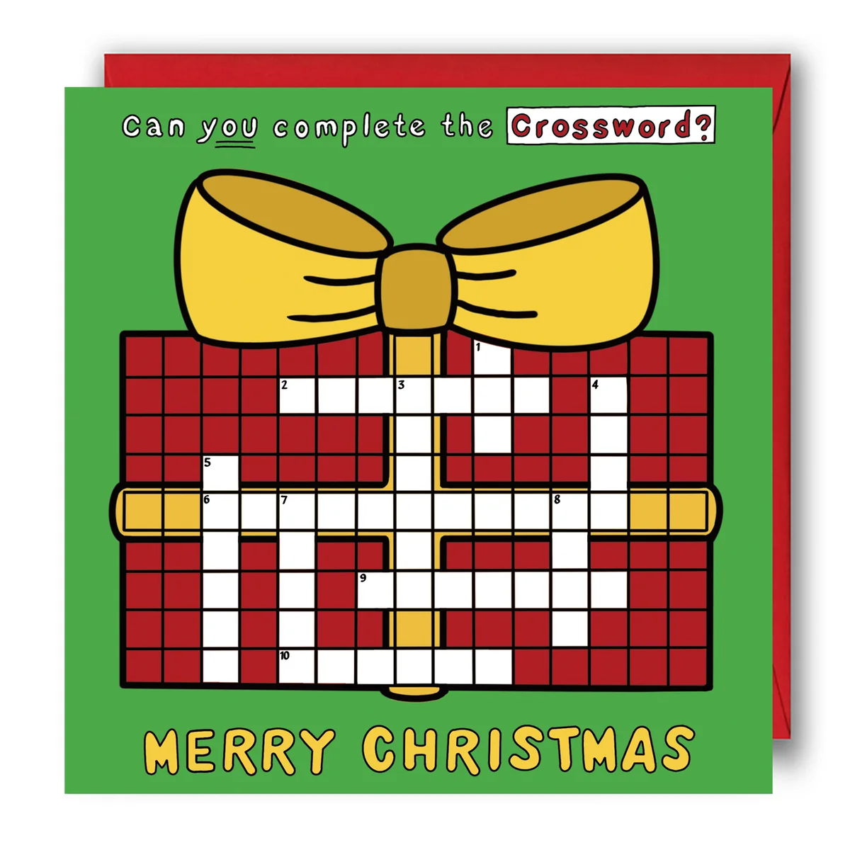 Activity Christmas Card Christmas Crossword
