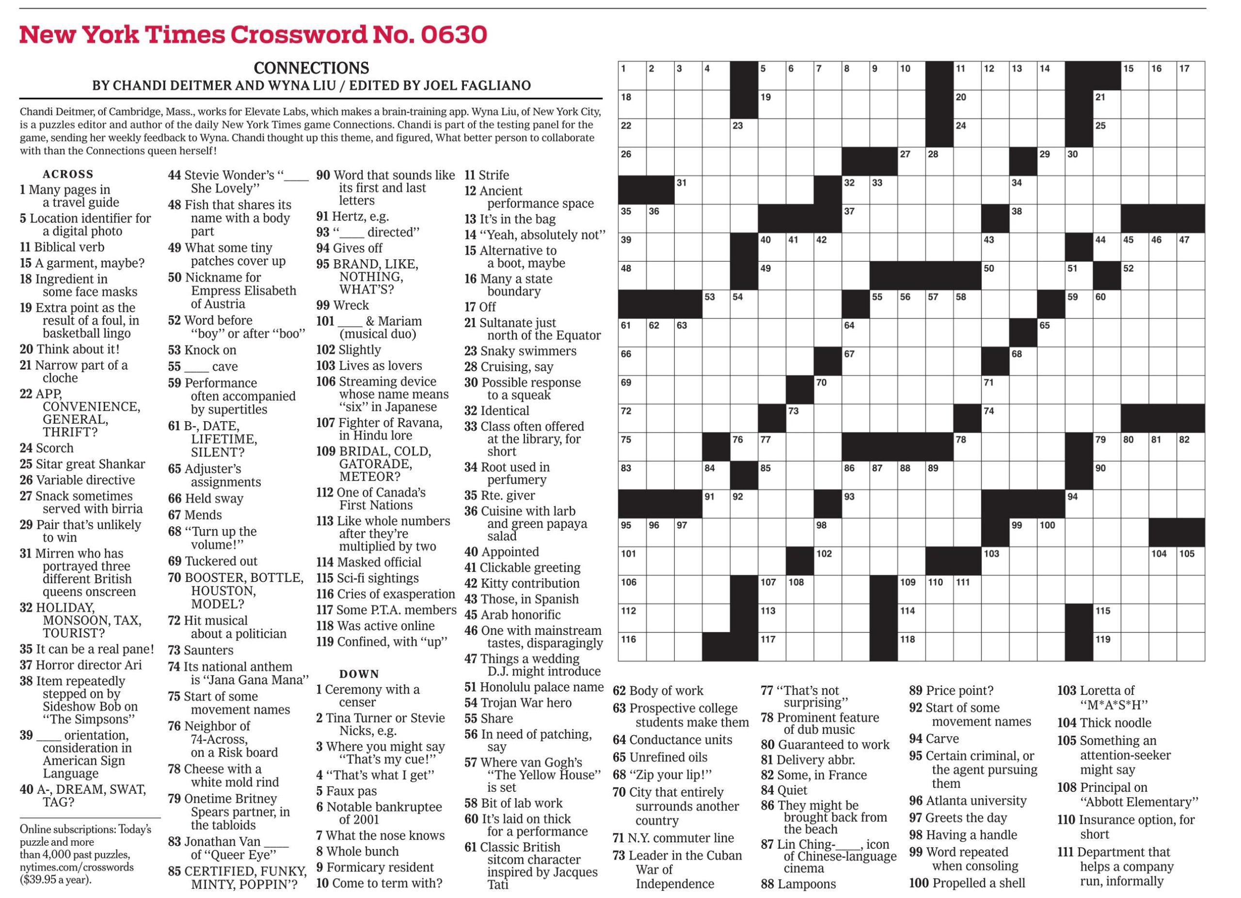 printable daily crossword puzzles