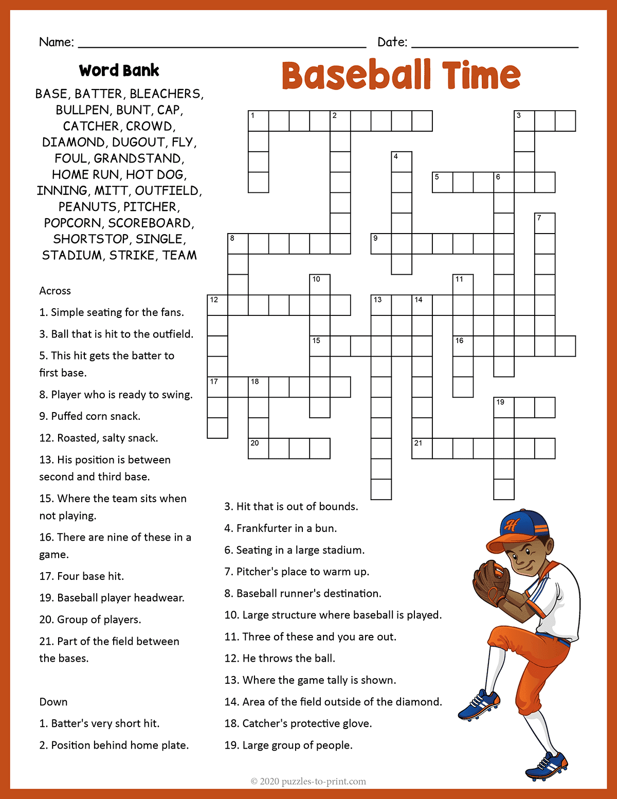 Baseball Crossword shtml