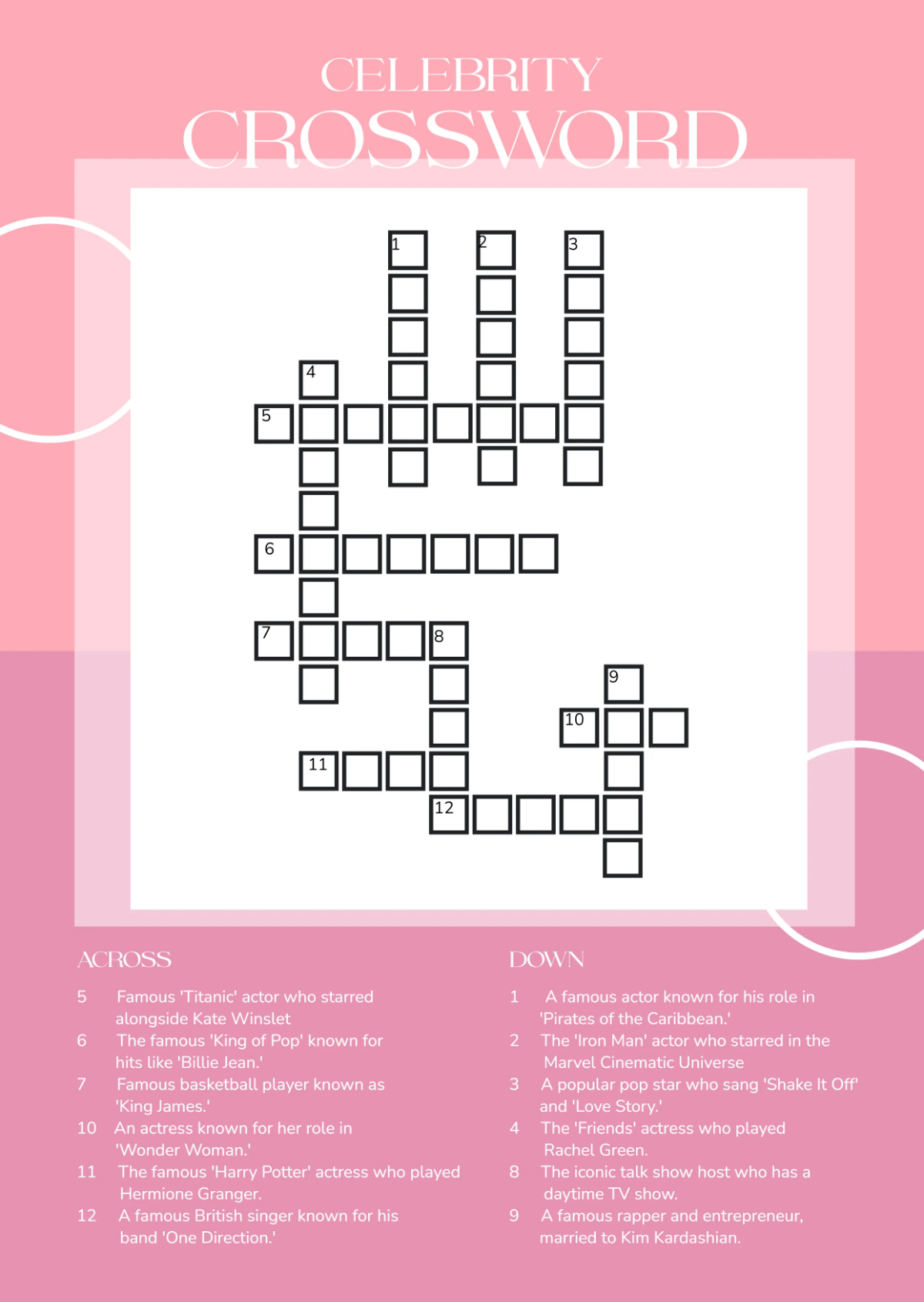 Celebrity Crossword