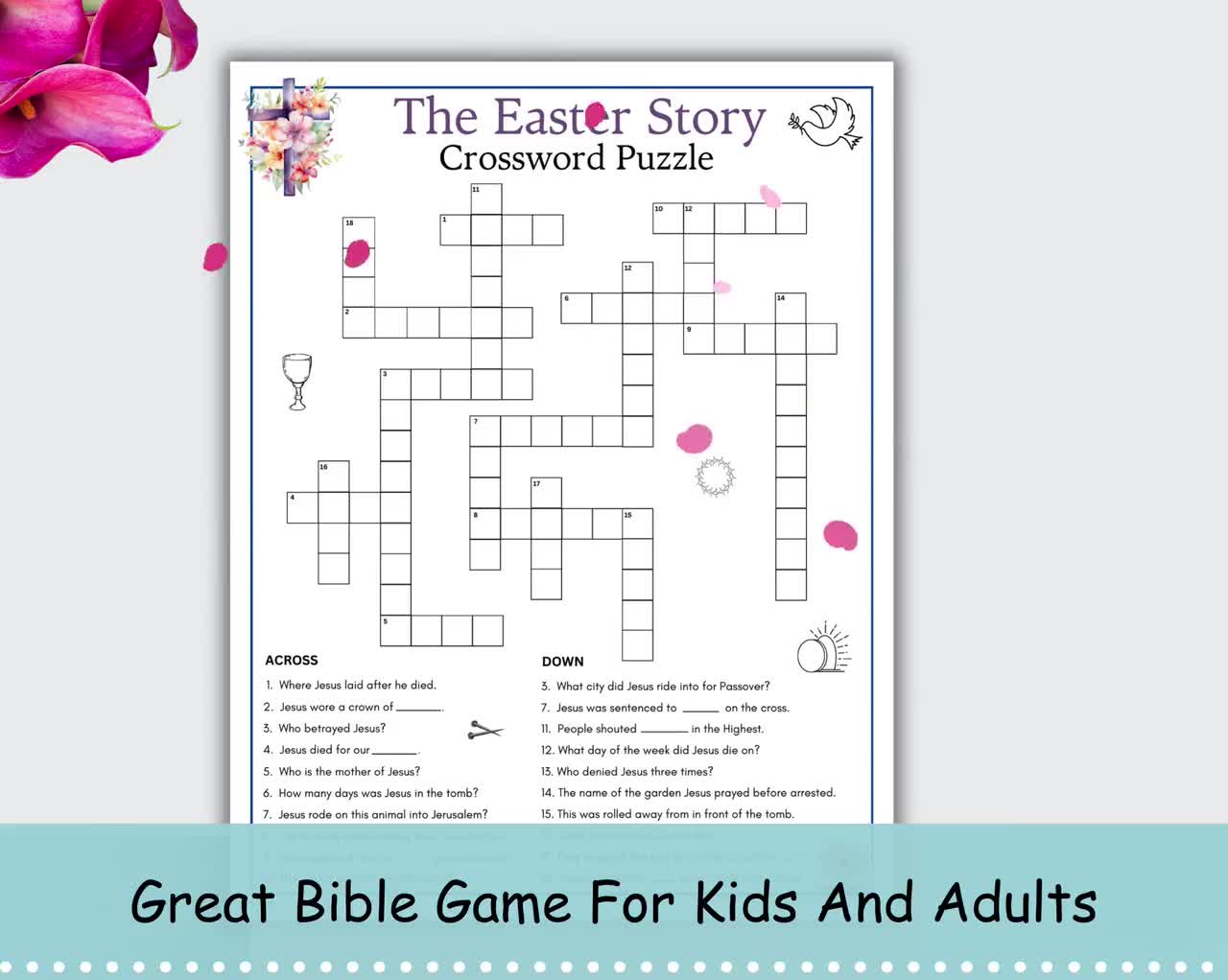 Christian Easter Crossword Puzzle Easter