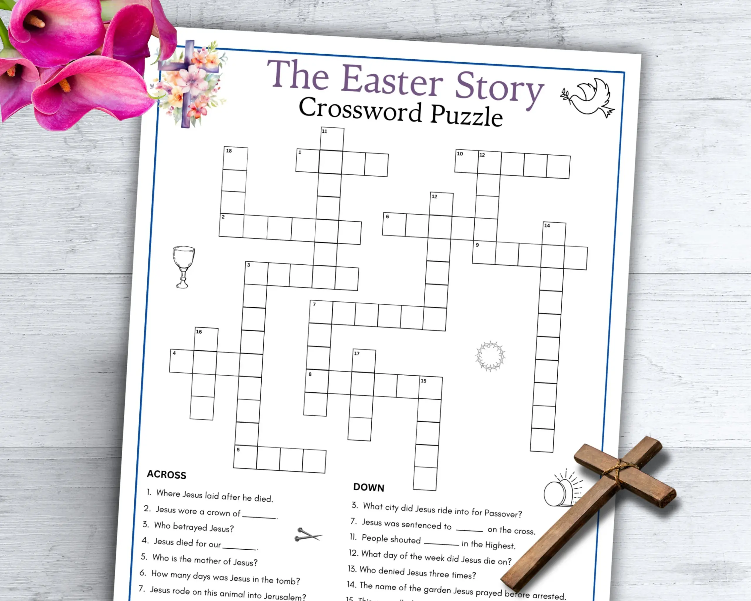 Christian Easter Crossword Puzzle Easter