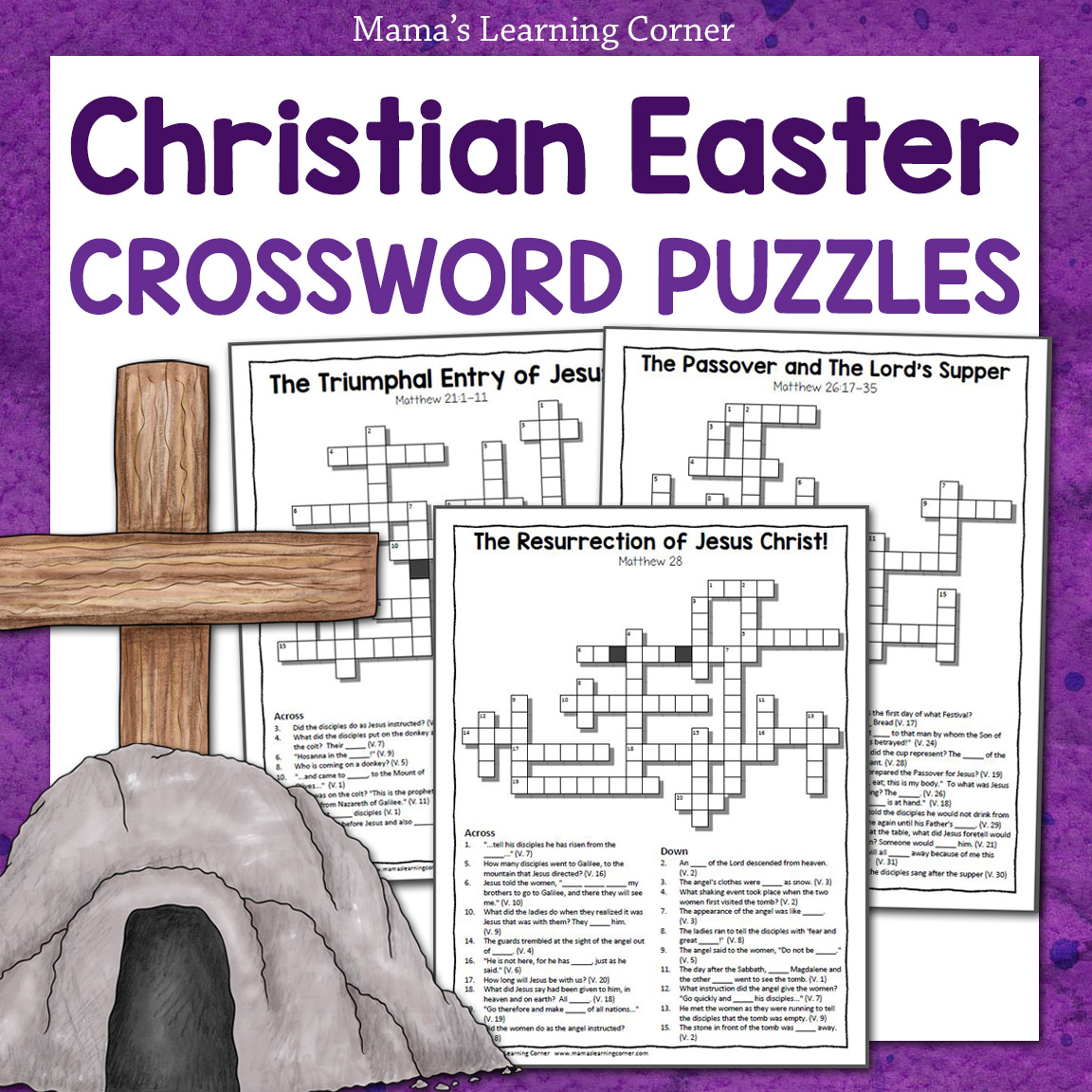 Christian Easter Crossword Puzzle Packet Christian Easter Crossword Puzzle Packet