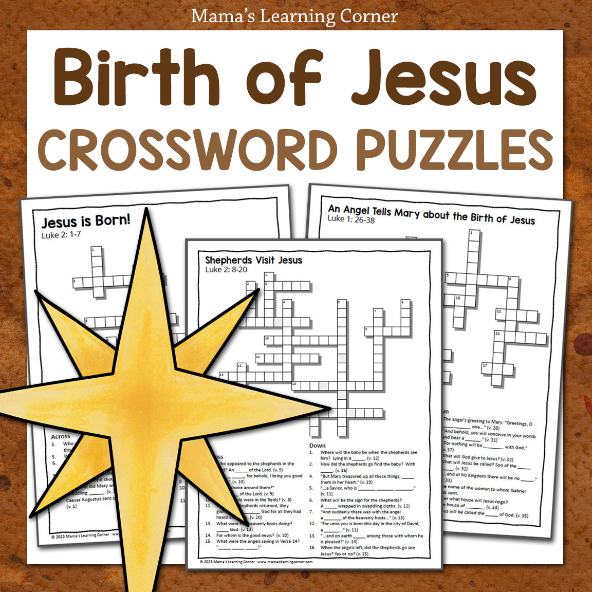 Christmas Birth Of Jesus Crossword Puzzle Packet Christmas Birth Of Jesus Crossword Puzzle Packet