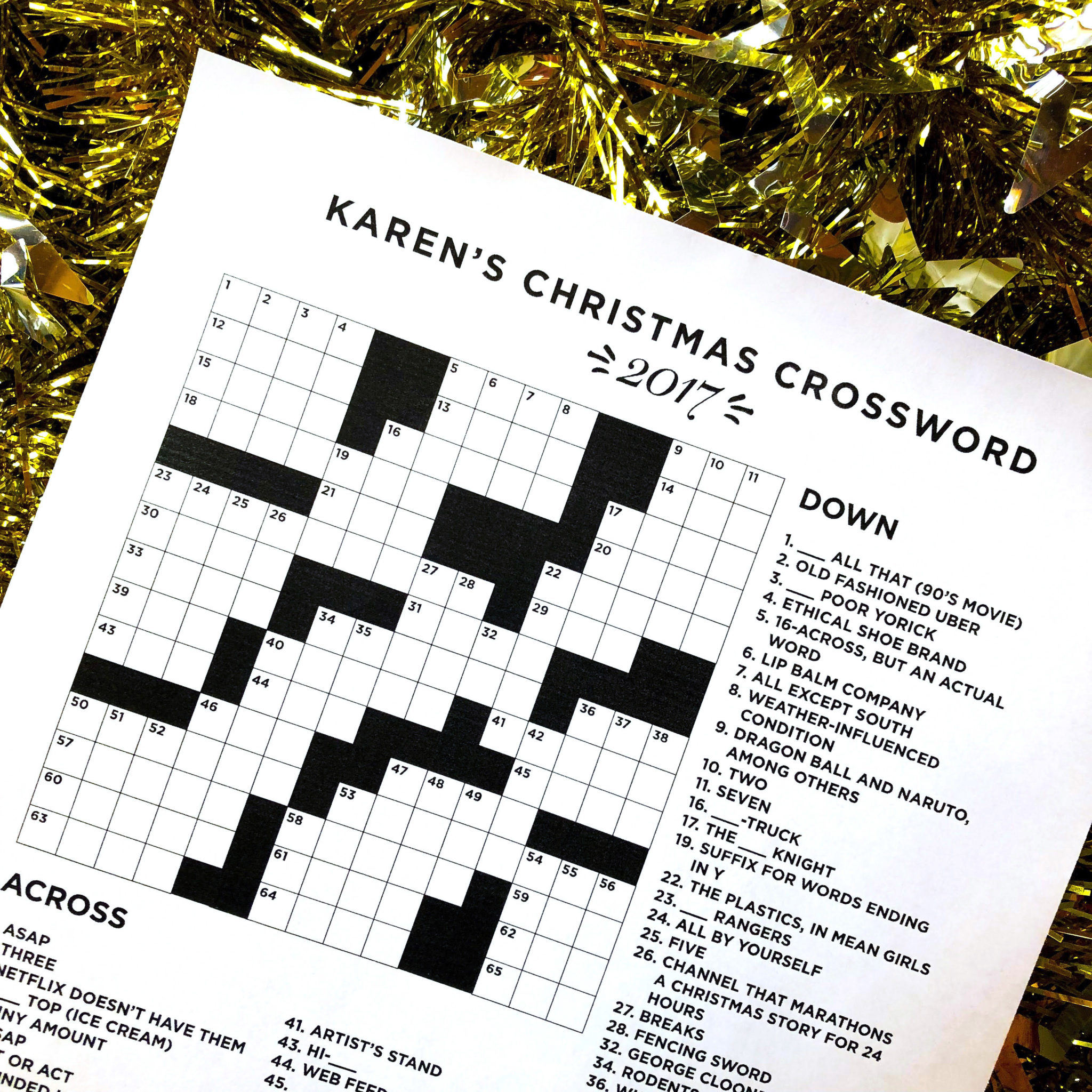 Christmas Crossword 2017