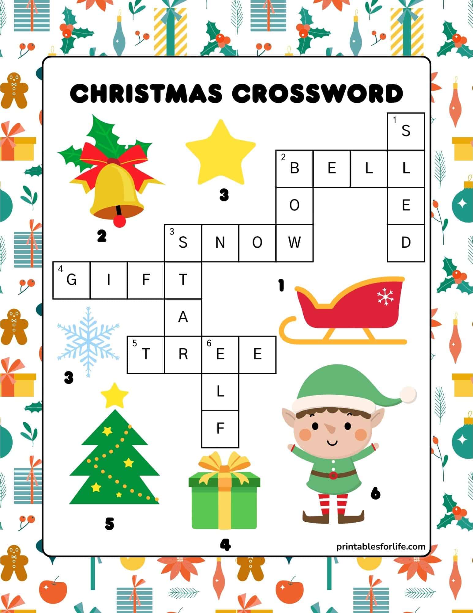 free printable christmas crossword puzzle for kids free printable christmas crossword puzzle for kids