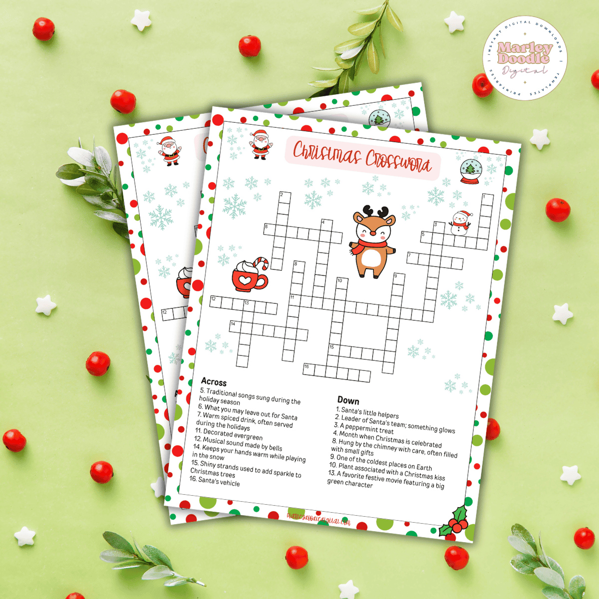 Christmas Crossword Printable Christmas Crossword Printable