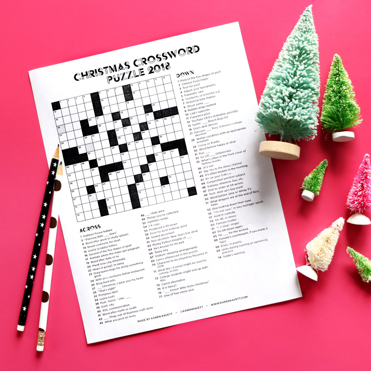 Christmas Crossword Puzzle 2018