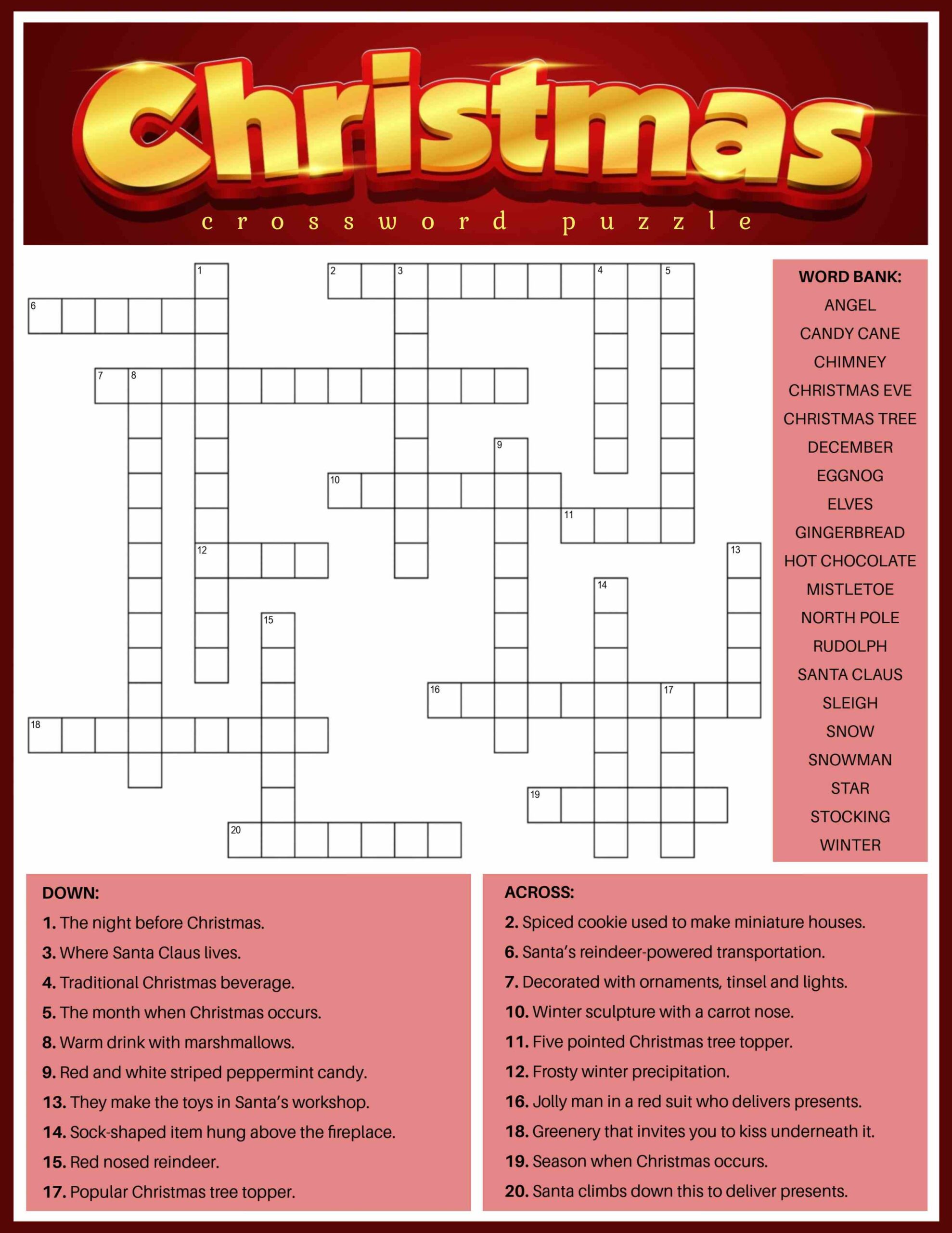 Christmas Crossword Puzzle