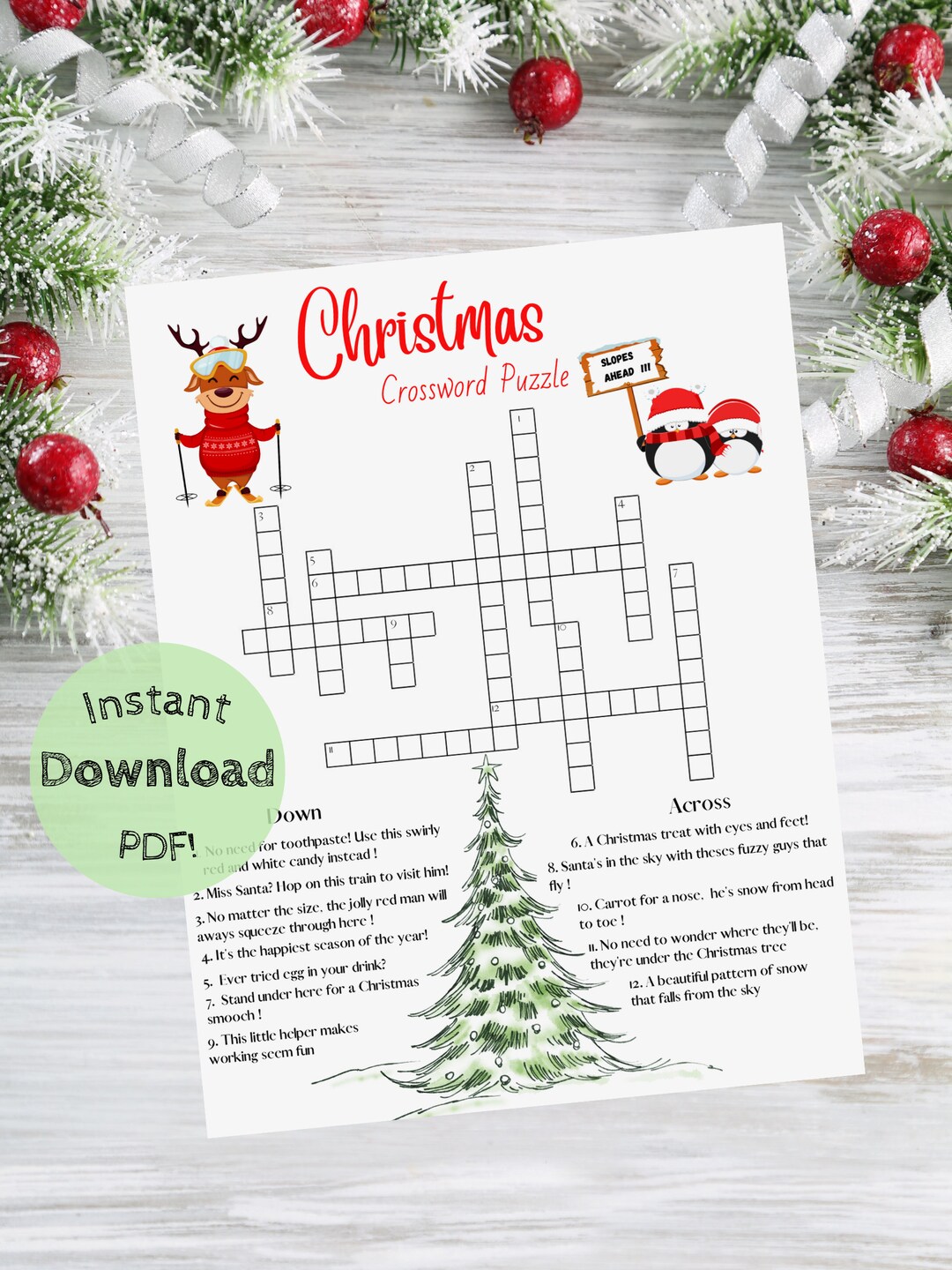 Christmas Crossword Puzzle Christmas