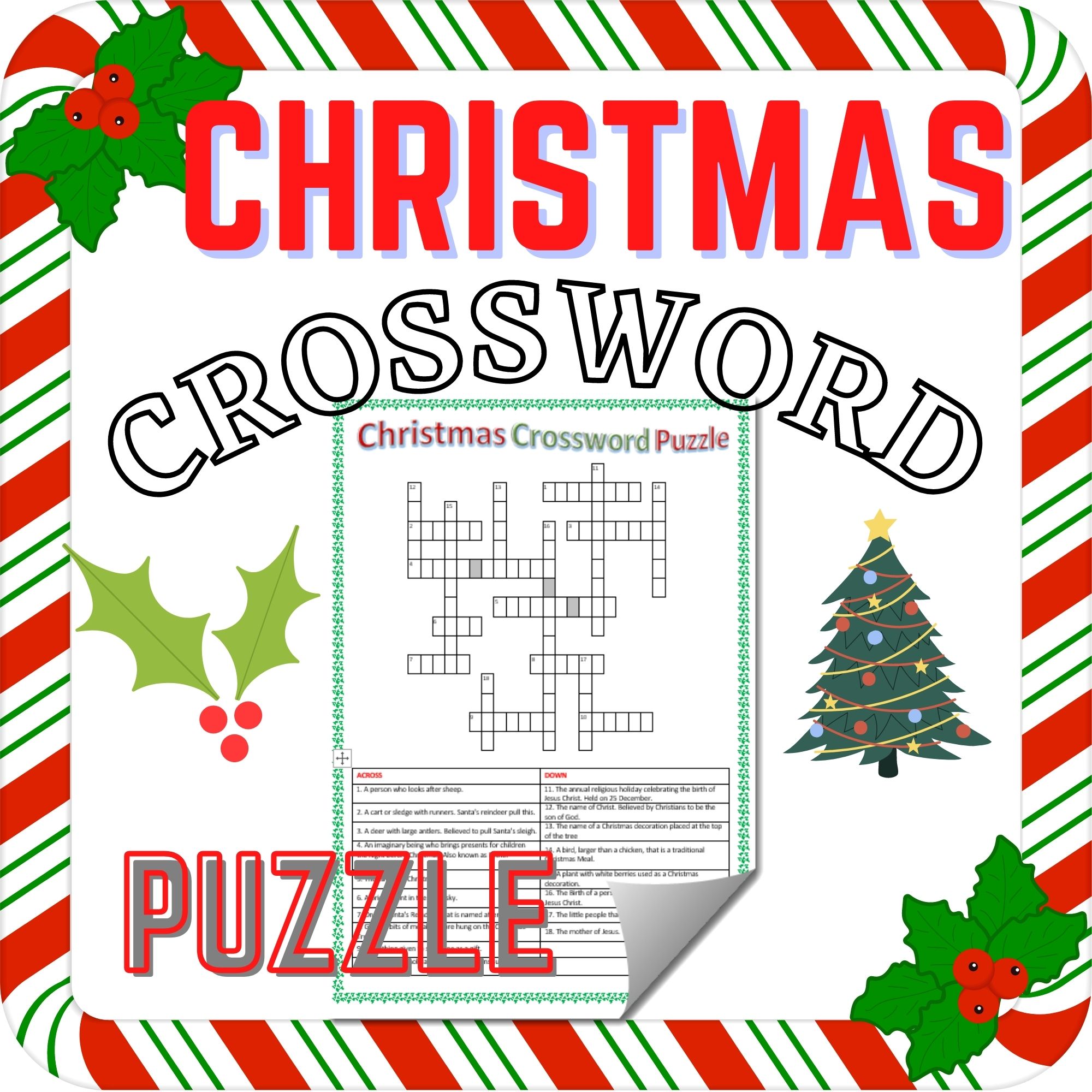 Christmas Crossword Puzzle Fun Activity Copy 2