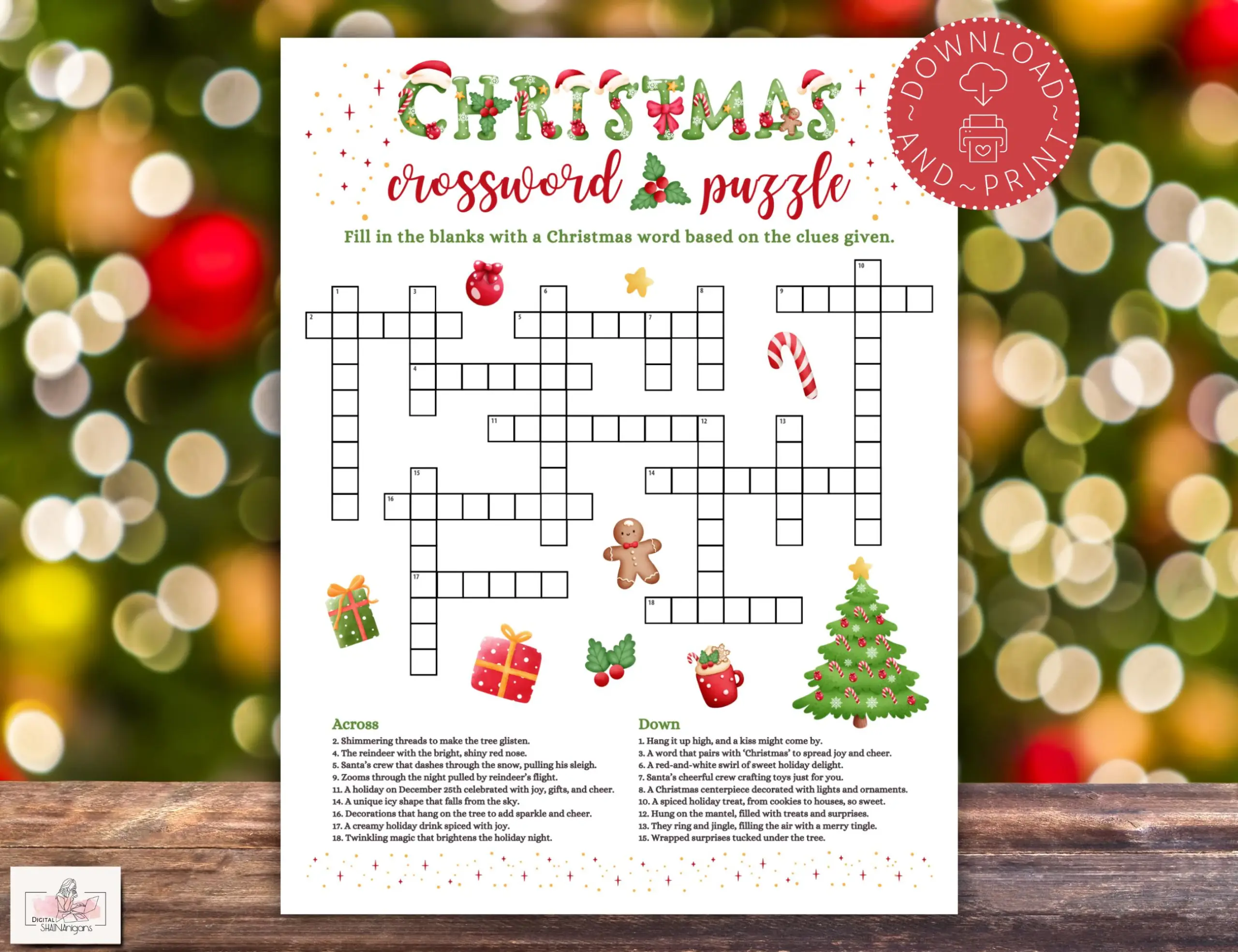 blank for christmas crossword clue