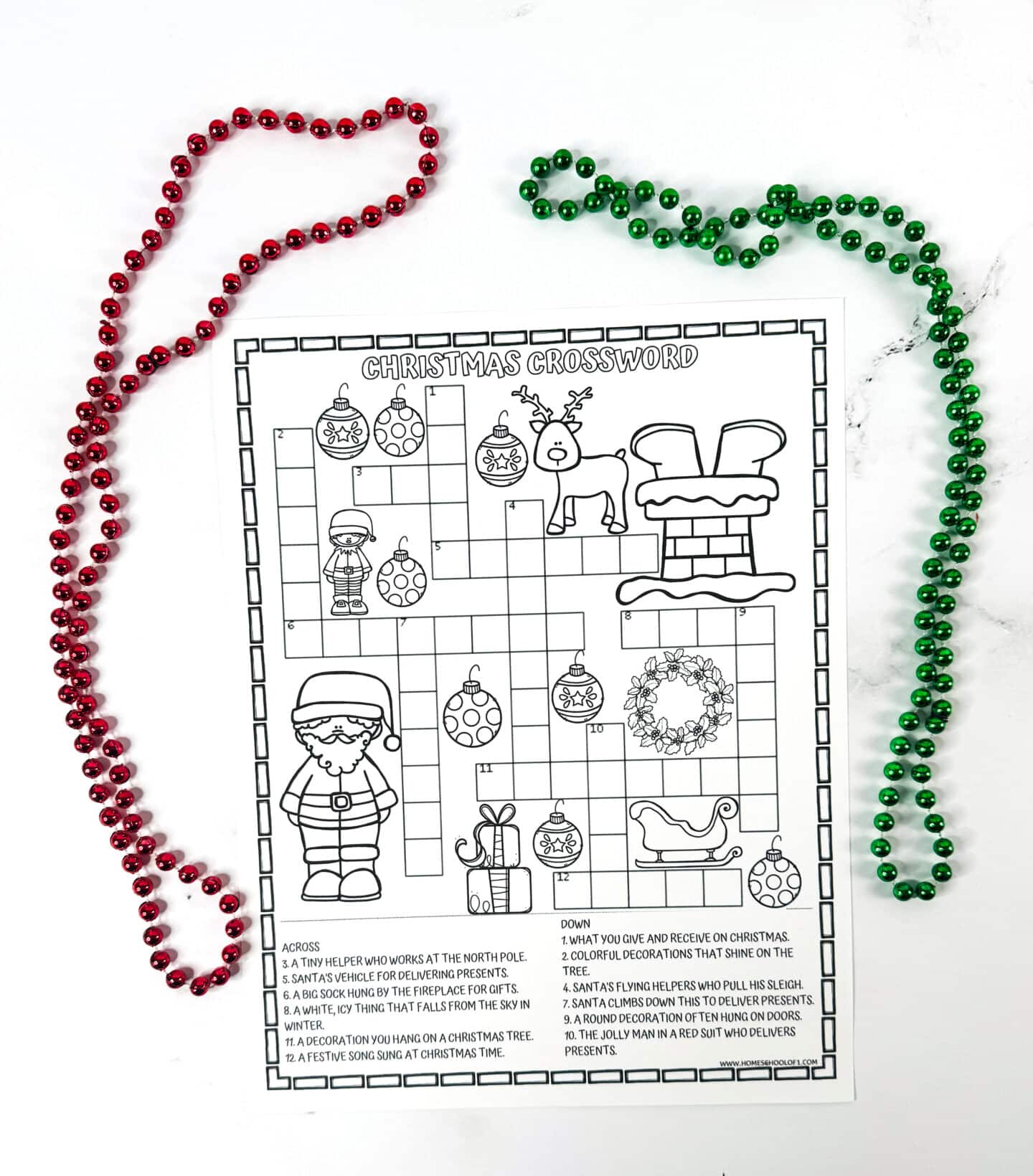 Christmas Crossword Puzzle Printable