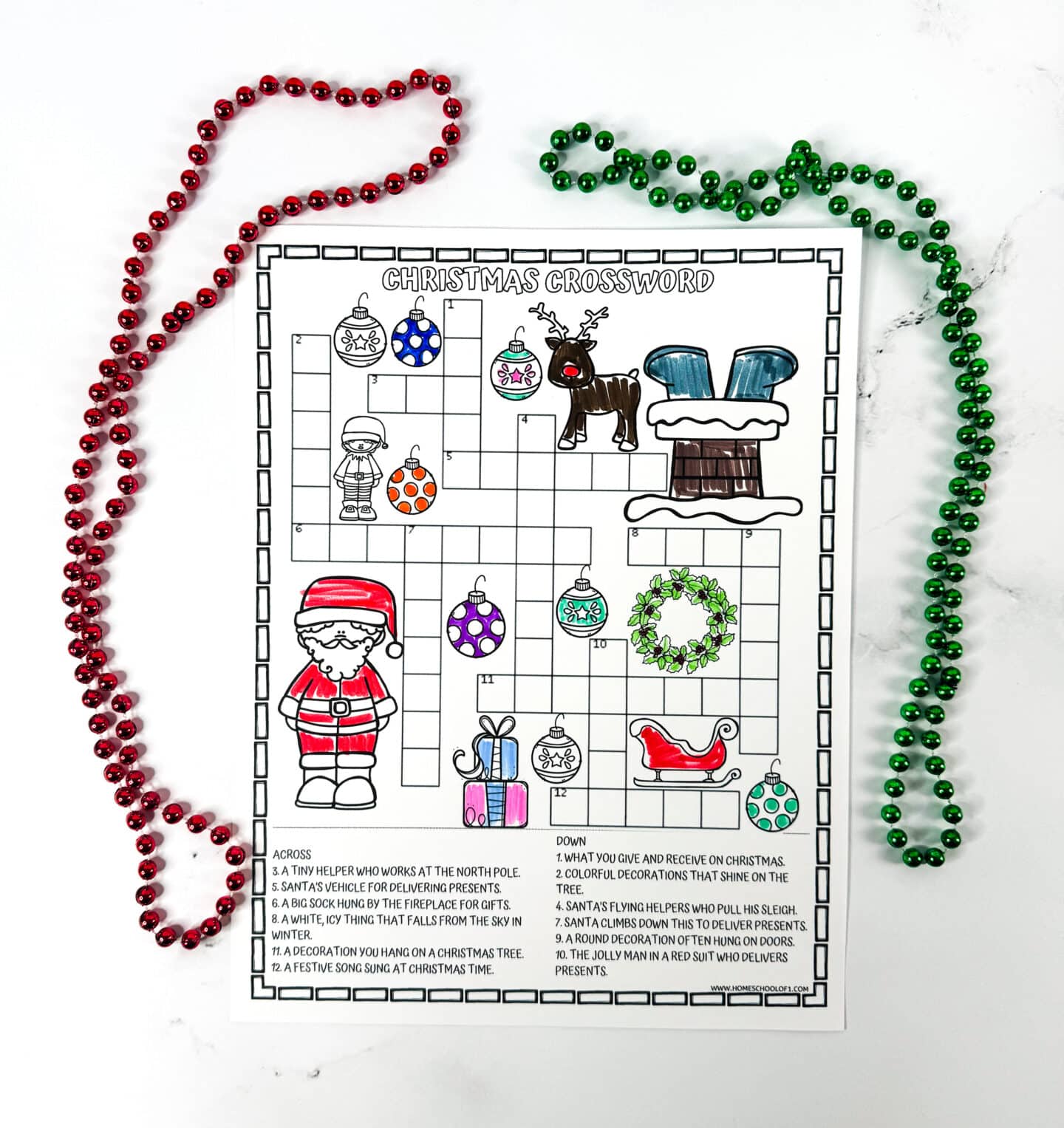 Christmas Crossword Puzzle Printable