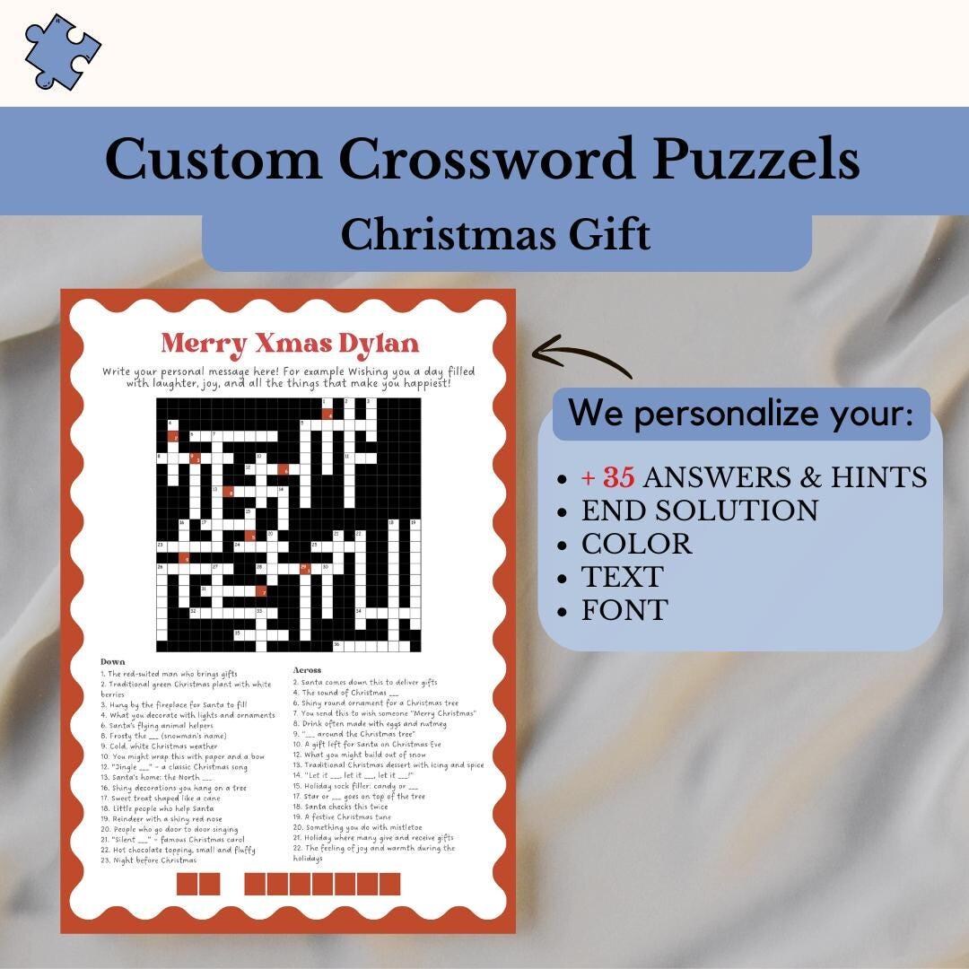 Christmas Custom Crossword Puzzle