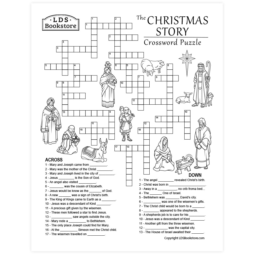 christmas crossword puzzle for kids