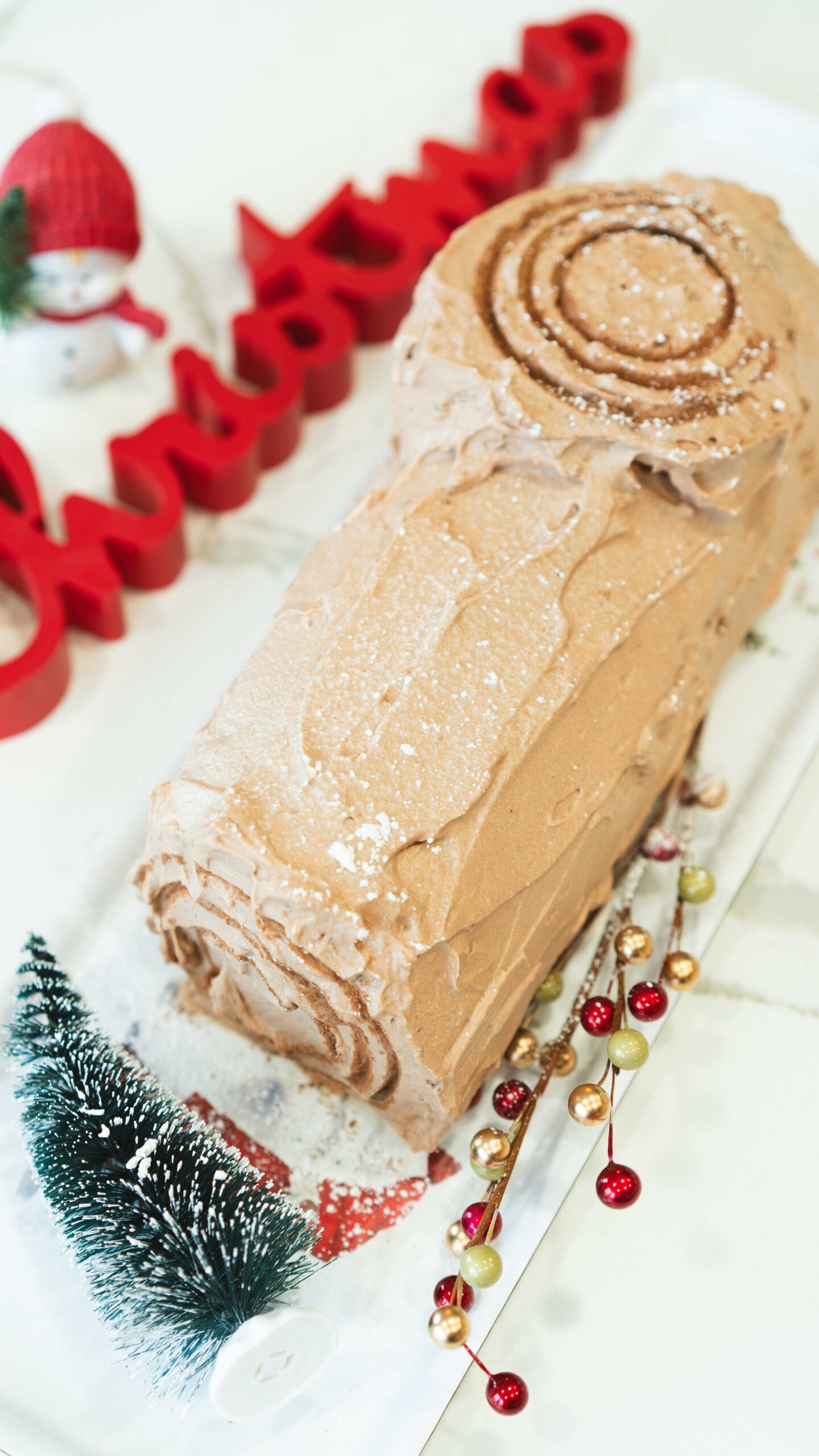 Christmas Yule Log Cake Buche De Noel