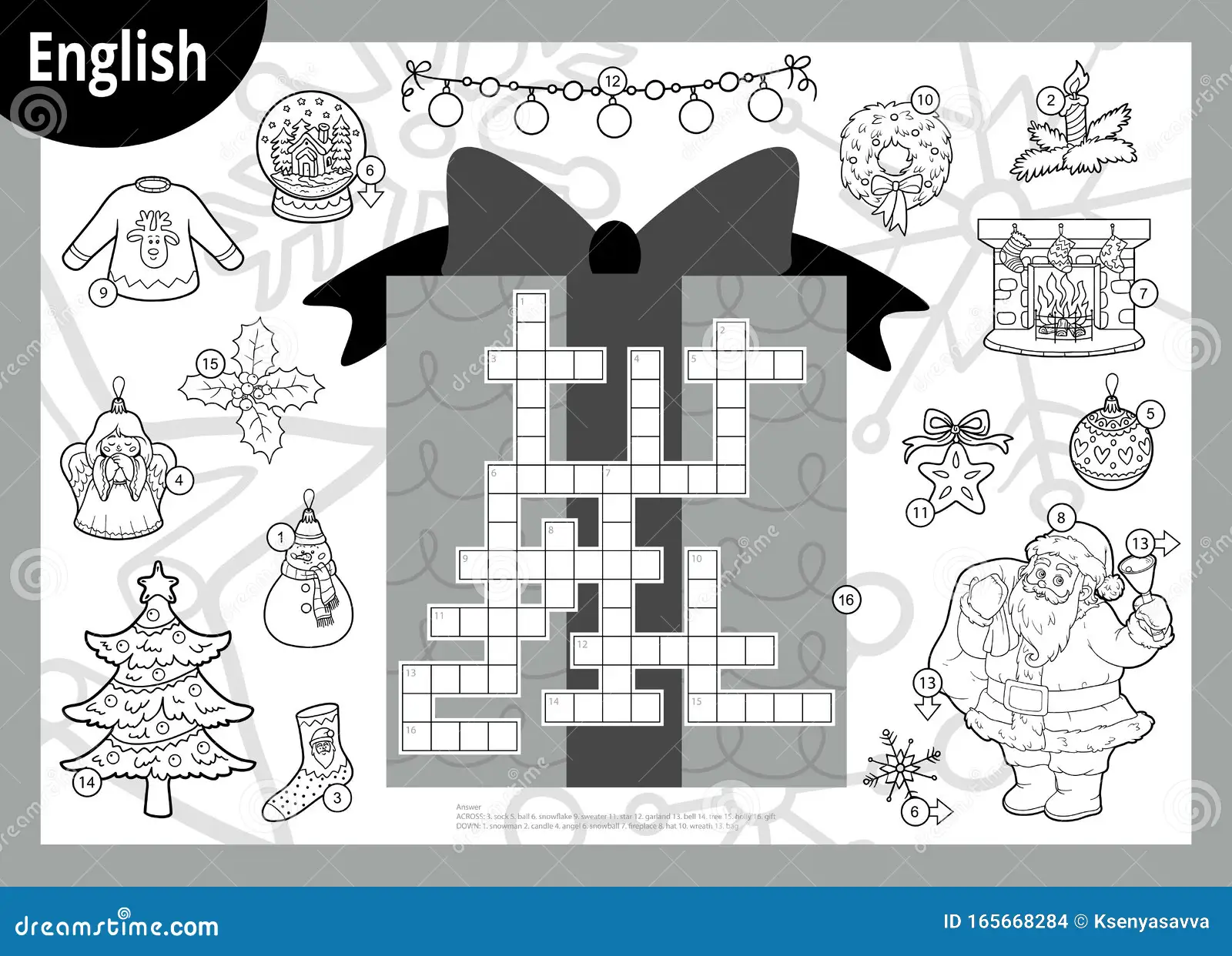 white christmas star crossword
