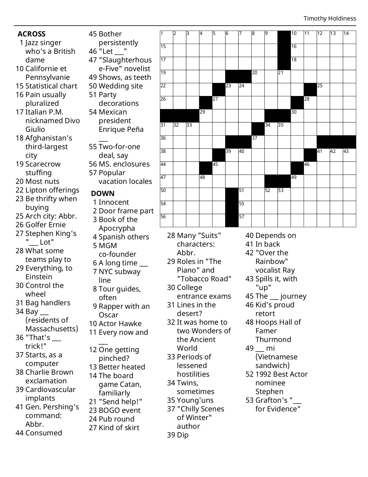 Crossword Puzzles