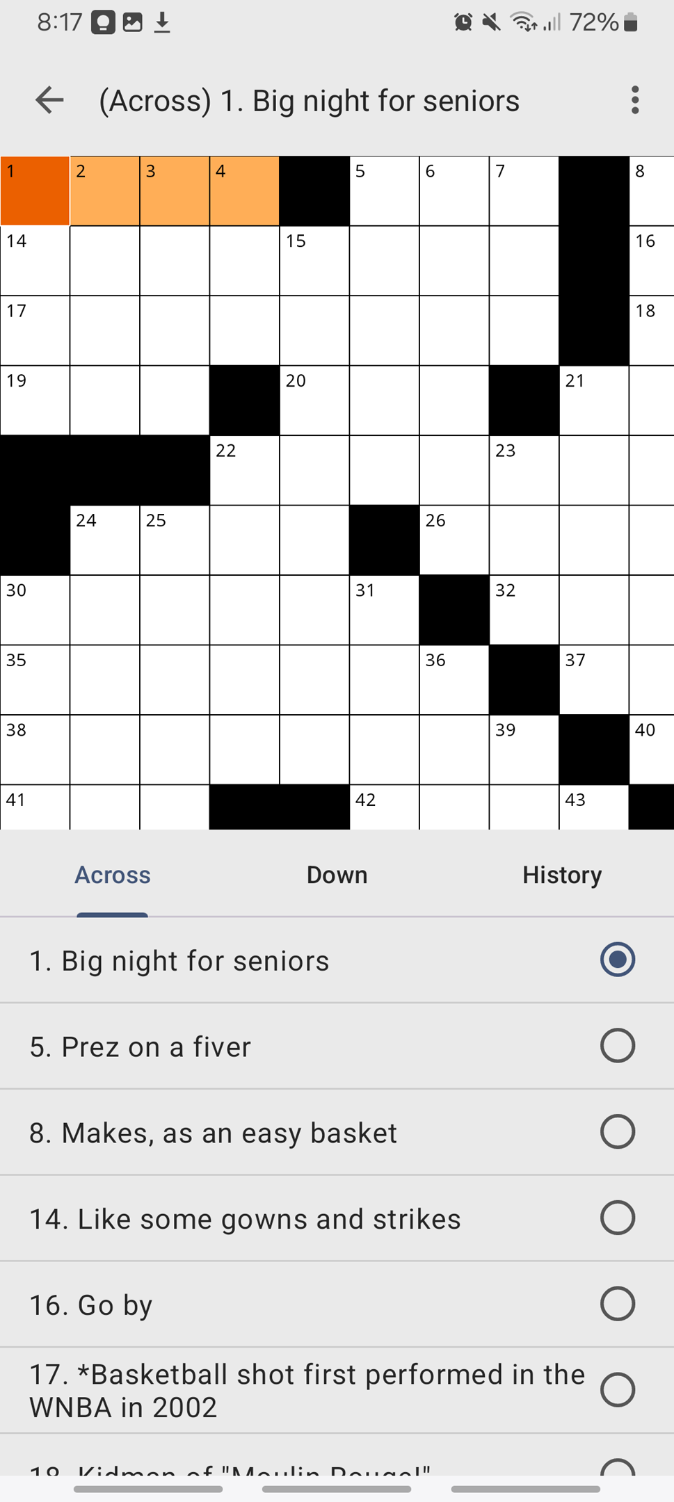 Daily Newspaper Crossword Puzzles