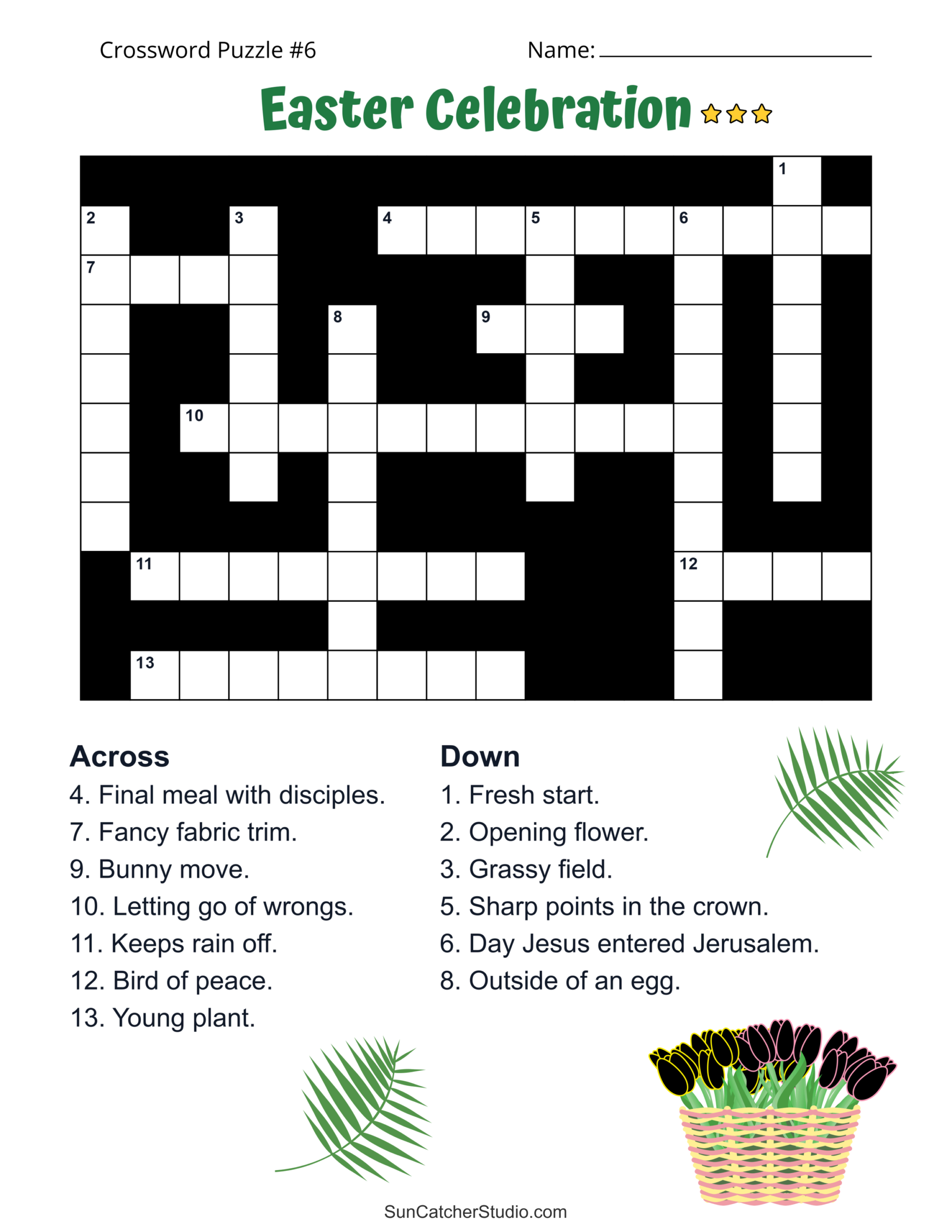 free sunday crossword puzzles to print with answers easter