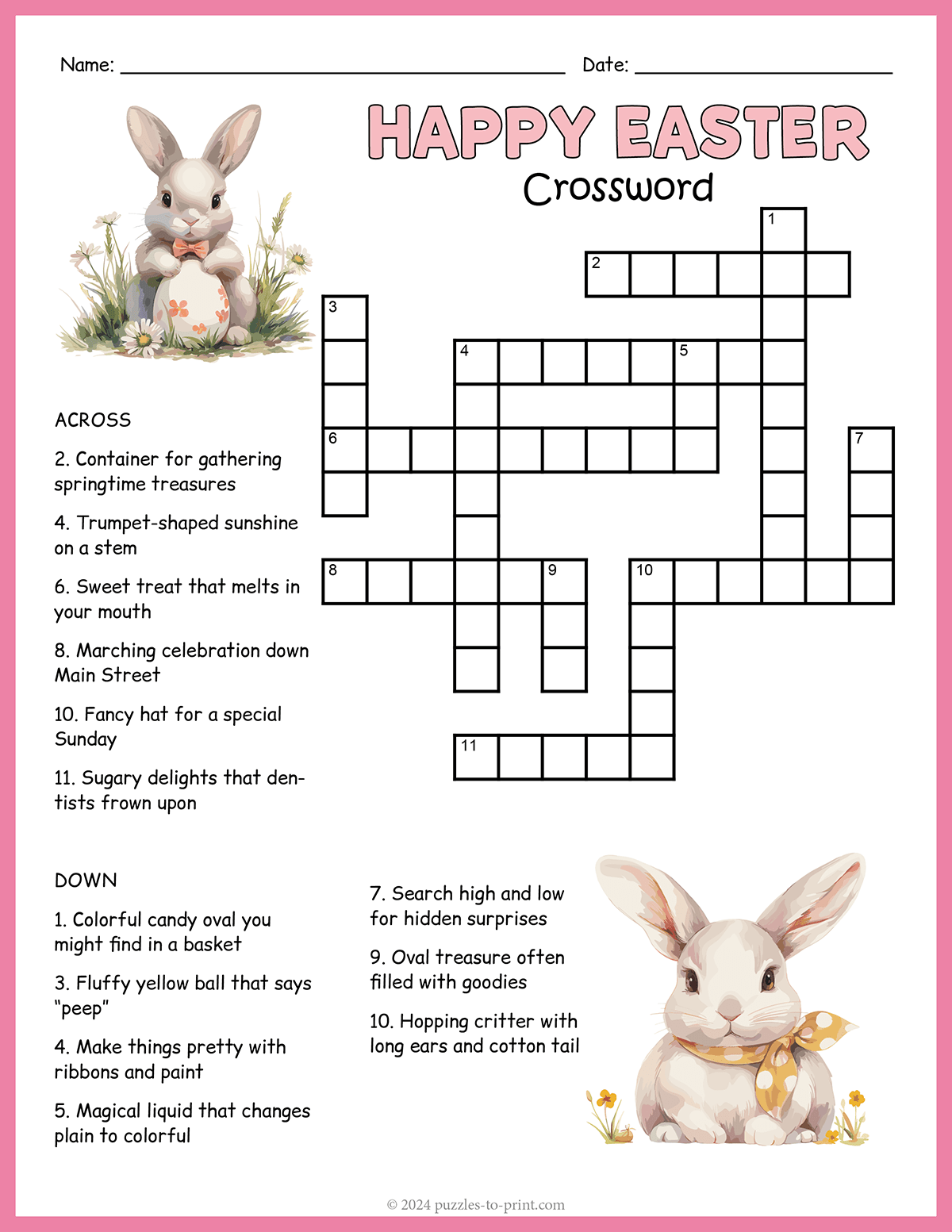 Easter Crossword Puzzle shtml
