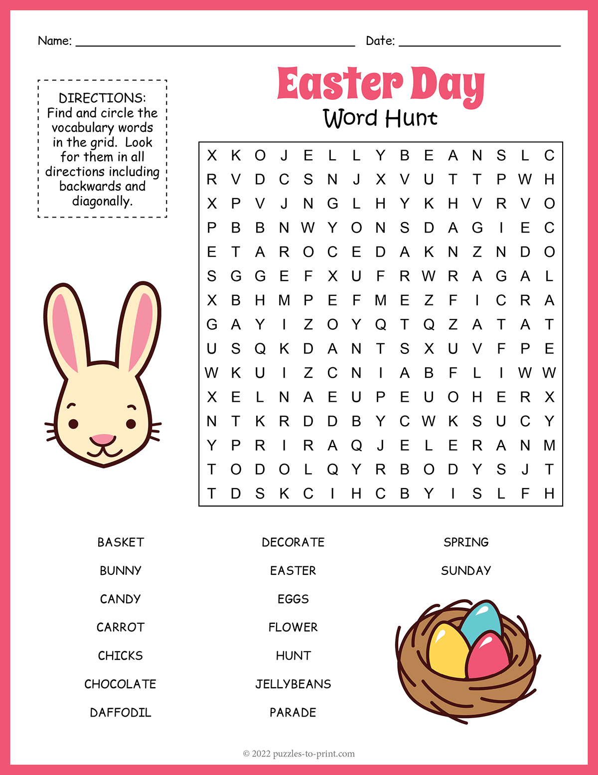 easter crossword puzzles online