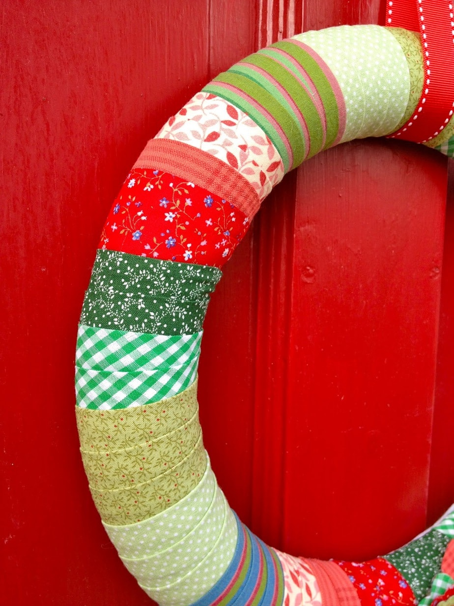 Fabric Wrapped Wreath