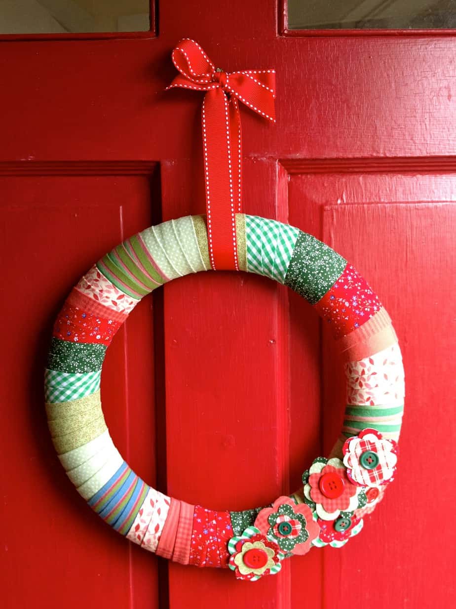 Fabric Wrapped Wreath