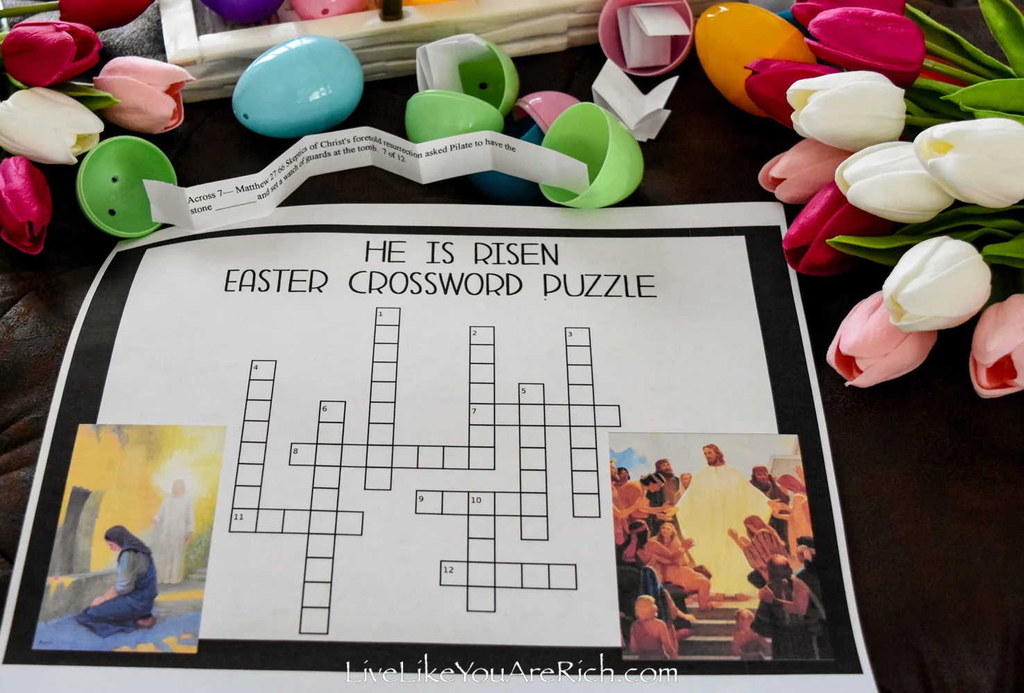 Free Christ Centered Easter Crossword Puzzle Optional Egg Hunt